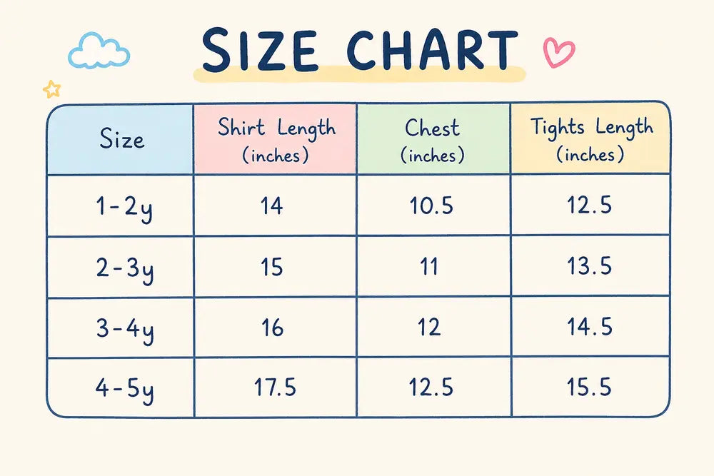 Baby Girls Floral Top & Pants for Summer (Imported) – 1 TO 5Y size chart