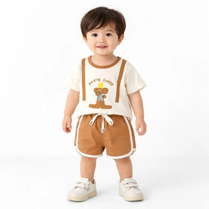 2Pc You’re Super Elephant Tee & Drawstring Shorts – 6M TO 24M