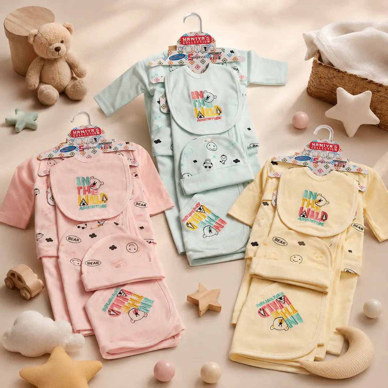 Adventure Newborn Starter Set – Full Sleeves – Round Neck