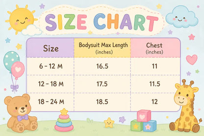 Baby Dog Print Romper Bodysuit Set Imported 6 to 24M size chart