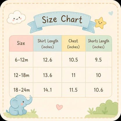 Baby-Girls-Shirt-Shorts-Summer-Outfit-Set-Imported-6M-TO-24M-size-chart-size-guide