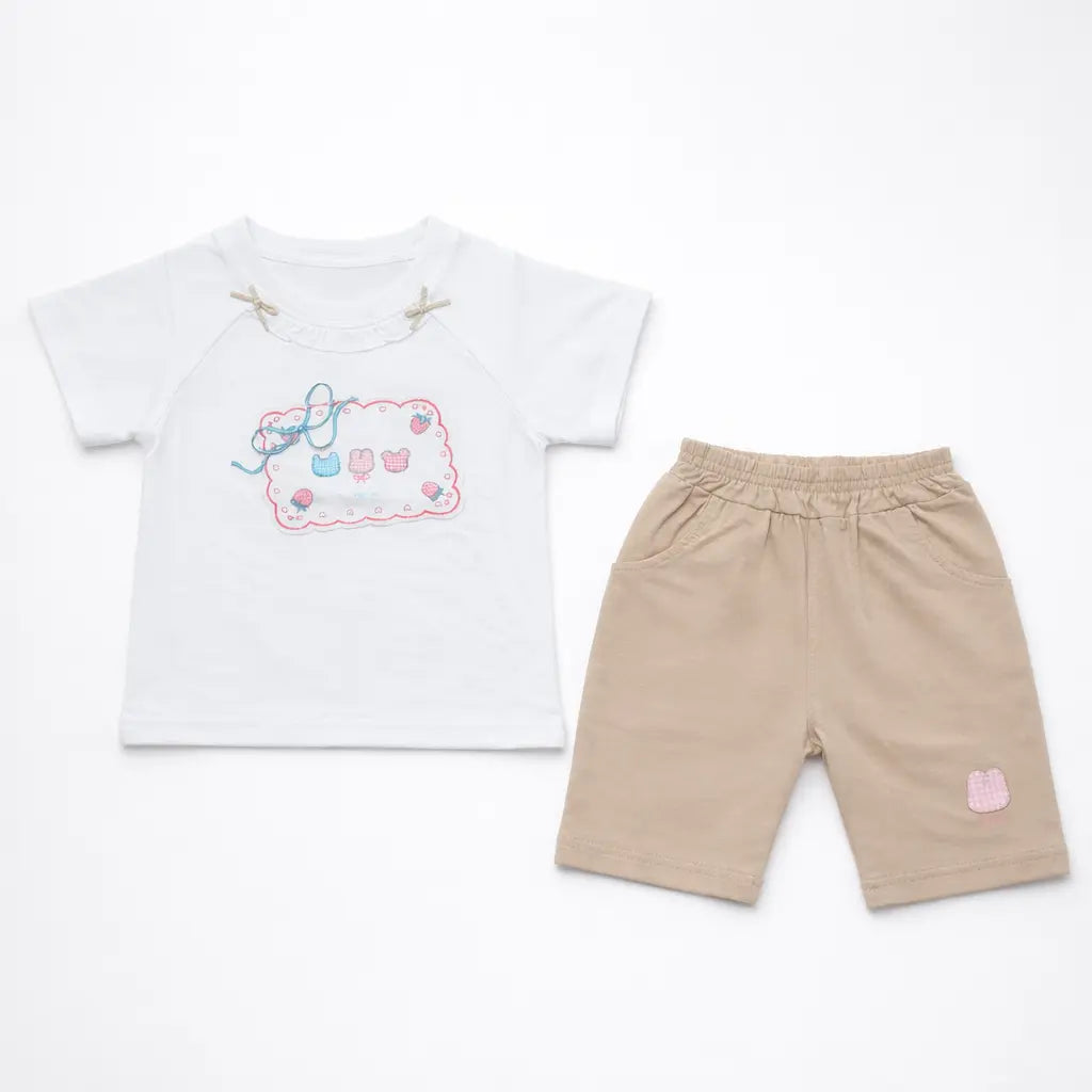Imported Girl’s Summer T Shirt & Brown Shorts 1 to 5Y pair