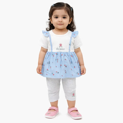 Baby Girls Floral Top & Pants for Summer (Imported) – 1 TO 5Y how it looks