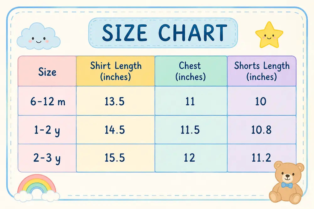 Bear Print T-Shirt & Shorts Set – 2Piece Imported Outfit (Imported) – 12M to 3Y