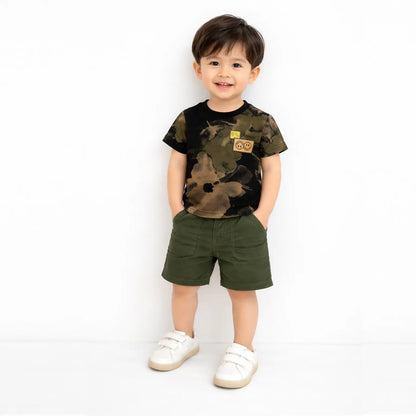 Camouflage T Shirt & Shorts Summer Smile Outfit 12M to 4Y