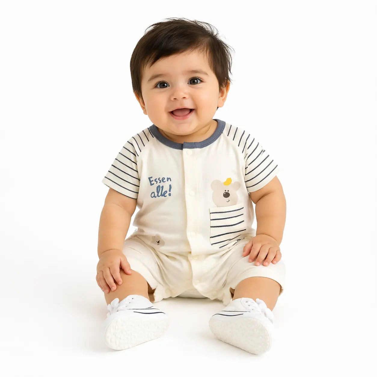 Essen Alle Cotton Romper Imported Pockets Bodysuit 0 to 18M