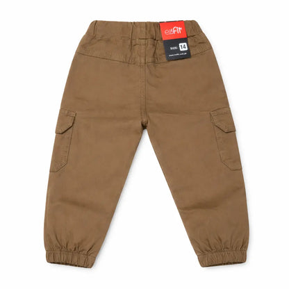 EziFit Cargo Pants Camel Stretchable Diaper Friendly 0 to 24M