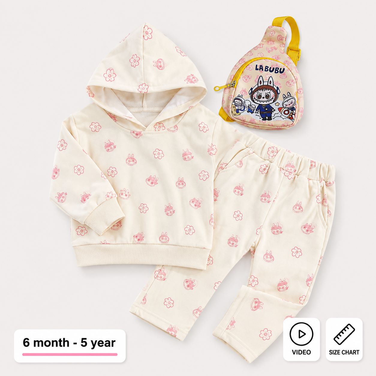 Girls Hoodie Cross Body Bag Outfit for Midseason