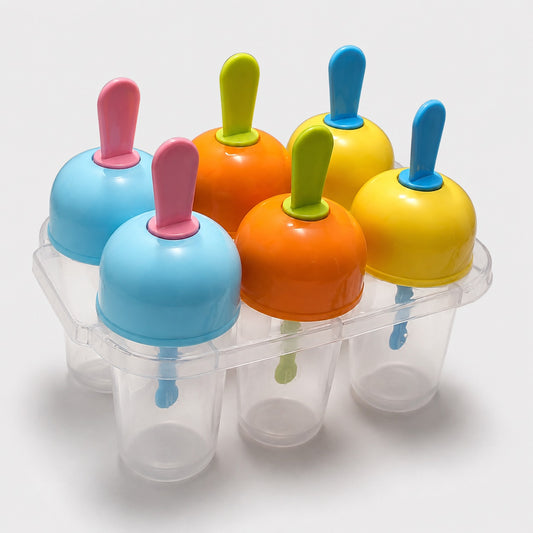Homemade Ice Lolly Maker Colorful Kids Popsicle Molds Set