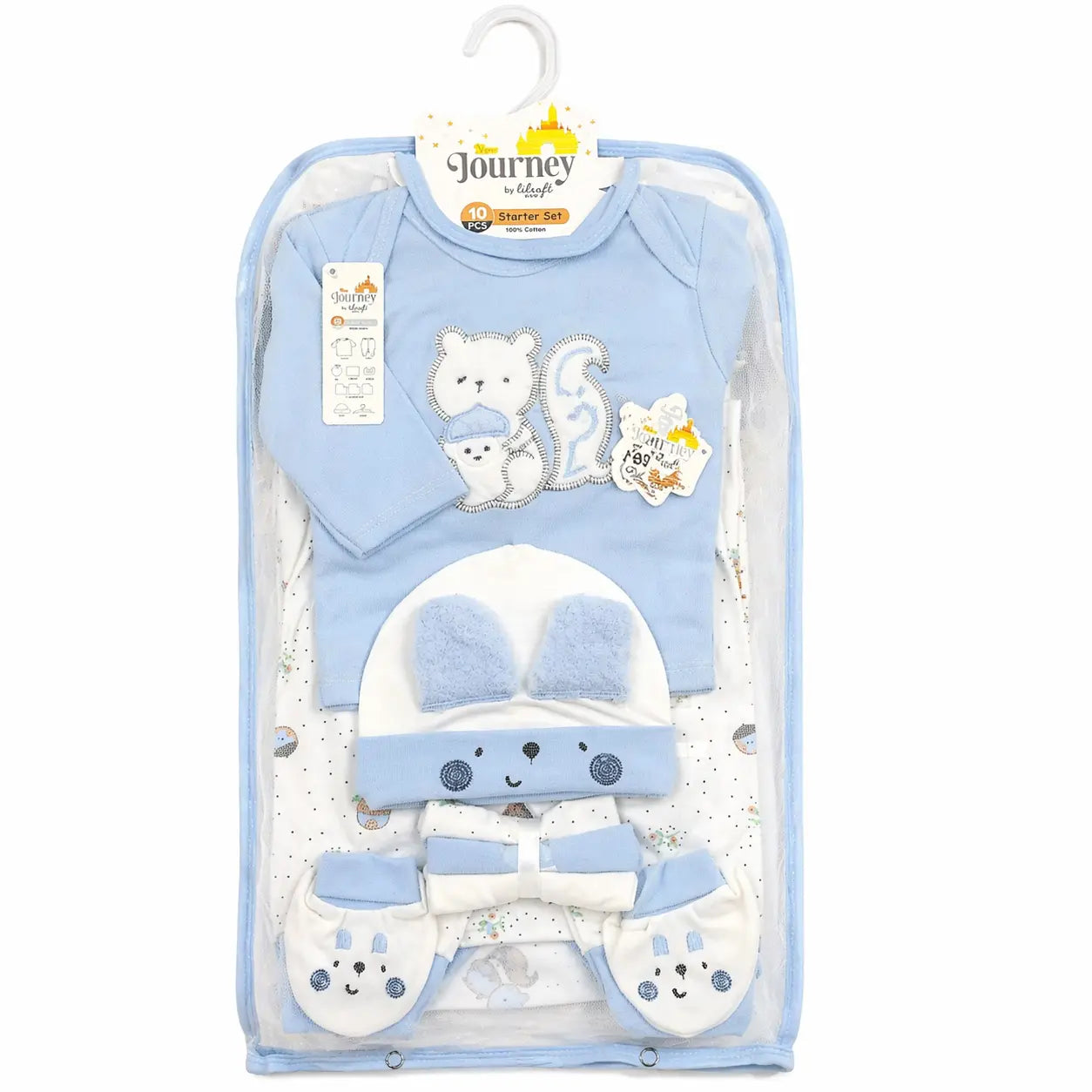 IKG Newborn Baby 10 Piece Gift Set Cotton Full Sleeve