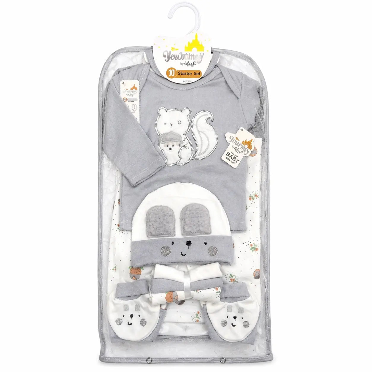 IKG Newborn Baby 10 Piece Gift Set Cotton Full Sleeve