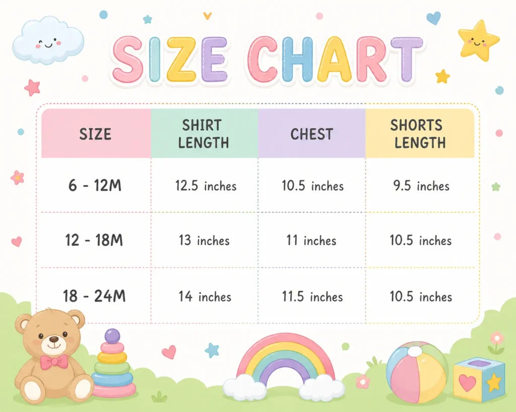 Imported Cartoon T-Shirt & Shorts Summer Outfit – 2 Colors – 6M TO 24M