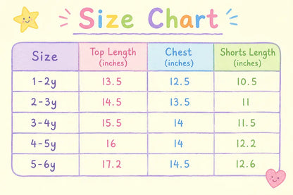 Imported Polka Dot 2-Piece Summer Set – 1 TO 6Y size chart
