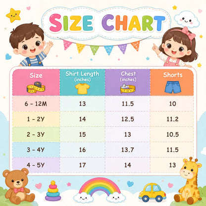 Imported 3Pc Casual Check T Shirt & Denim Shorts 6M to 5Y