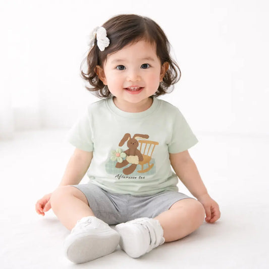 Imported Bunny Afternoon Tea T Shirt and Shorts 1 to 4Y