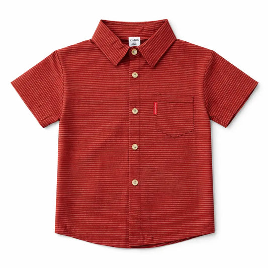 Imported Red Striped T Shirt with Pocket & Collar 1 to 6Y