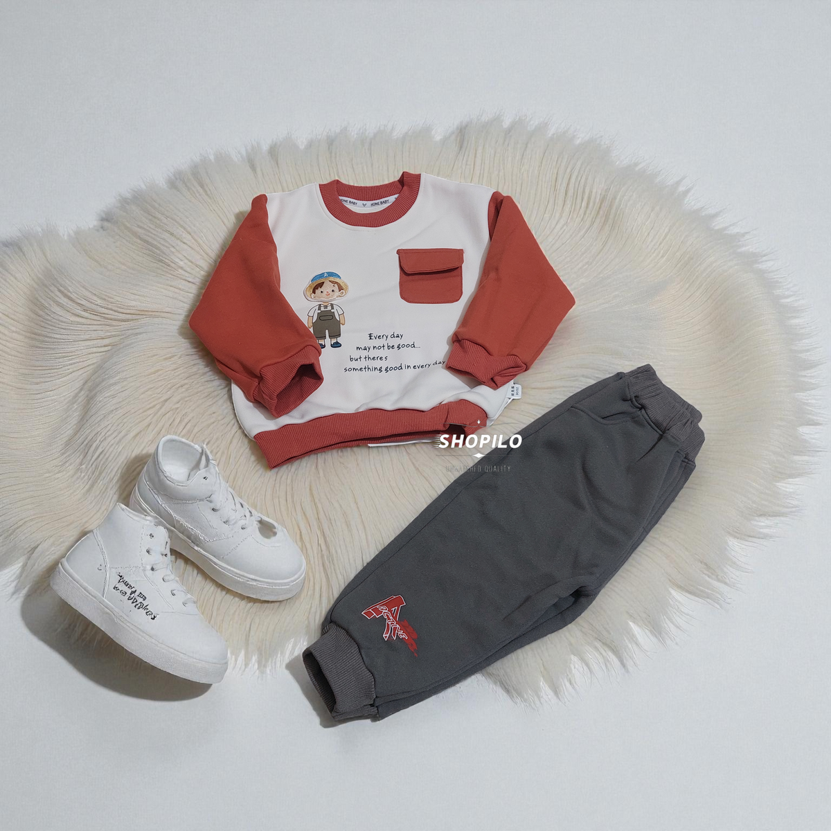 Imported Winter Sweatshirt & Trousers Cartoon Print 18M to 5Y
