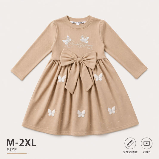 Imported Cotton Blend Party Dress Knee Length