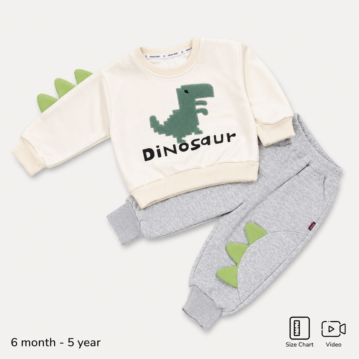 Imported Dinosaur Printed Winter Tracksuit 6M to 5Y