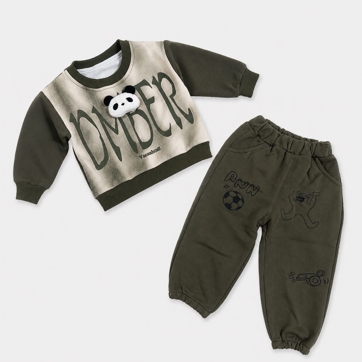 Imported Tracksuit with Panda Patch for Winter