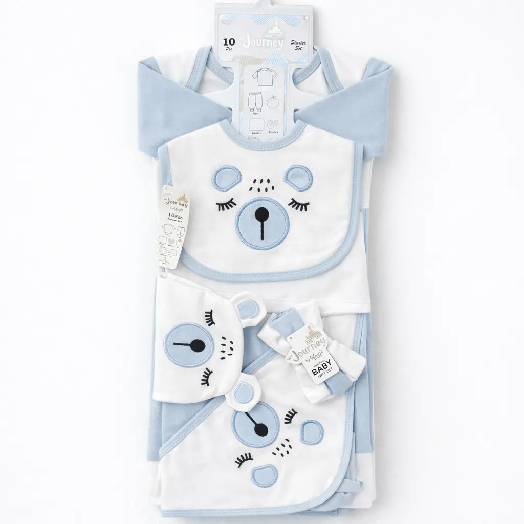 Journey Baby Bear10-Piece Essential Cotton Full Suit Gift Set
