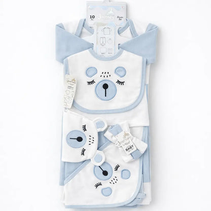 Journey Baby Bear10-Piece Essential Cotton Full Suit Gift Set