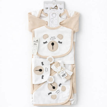 Journey Baby Bear10-Piece Essential Cotton Full Suit Gift Set