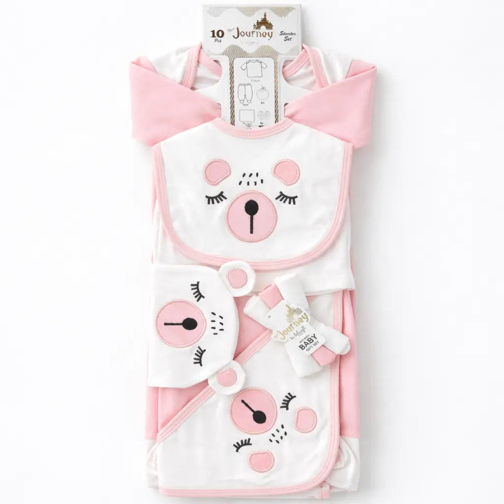 Journey Baby Bear10-Piece Essential Cotton Full Suit Gift Set