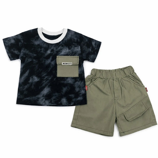 MOMOCO Tie-Dye T-Shirt & Cargo Shorts – 1 TO 6Y