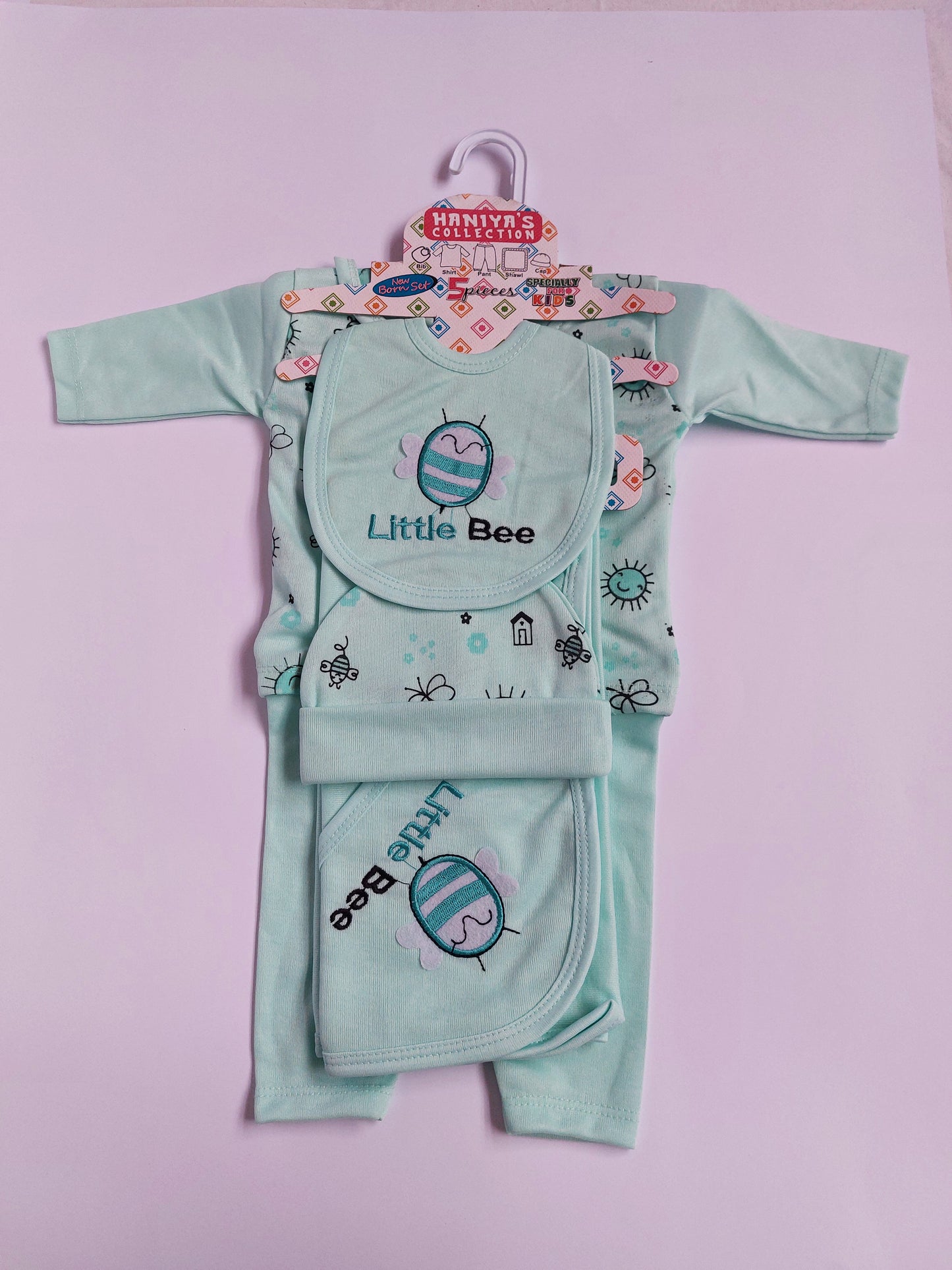 5 Piece Little Bee Newborn Starter Set