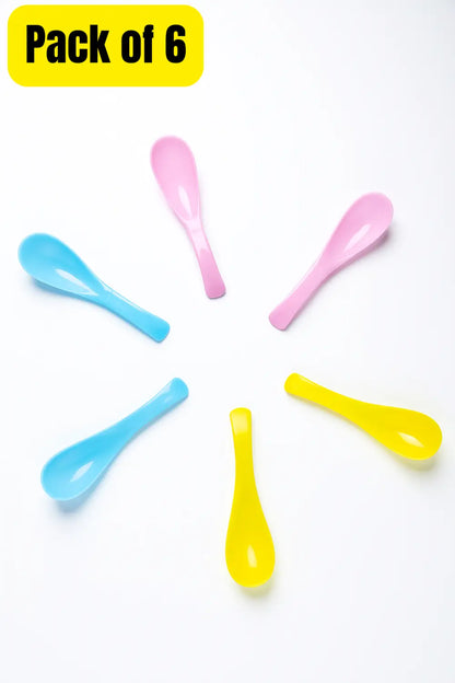 Soup Feeding Spoons Pack of 6 Multicolor
