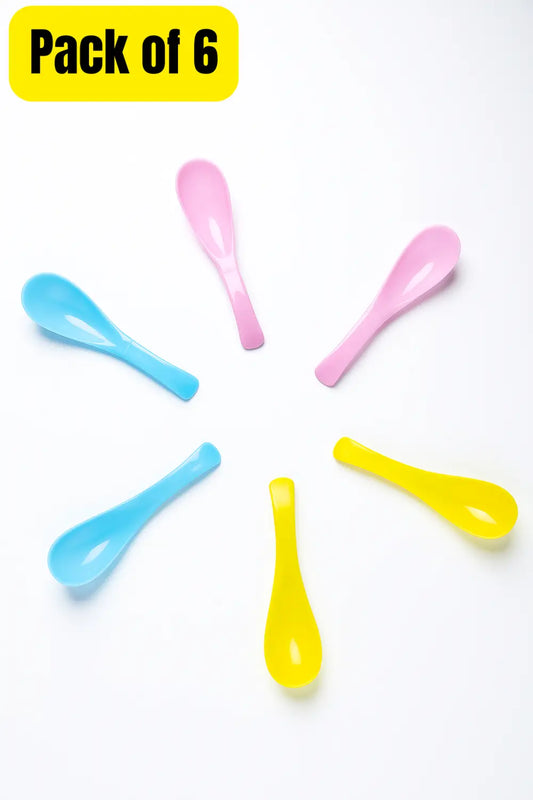 Soup Feeding Spoons Pack of 6 Multicolor