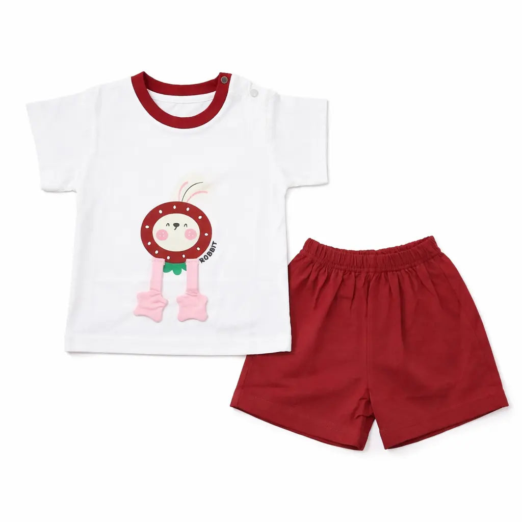 Toddler Boys Rabbit Graphic T-Shirt & Shorts Set – 0 TO 18M