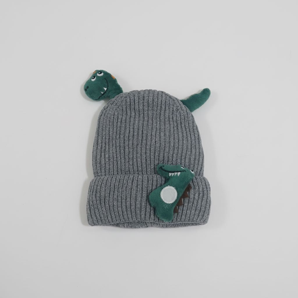 Winter Cap for Kids Cute Dinosaur Knit (6M-18M)