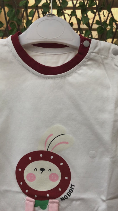 Toddler Boys Rabbit Graphic T-Shirt & Shorts Set – 0 TO 18M