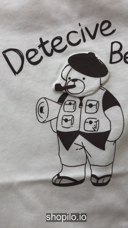 Detective Bear Boys 2Pc Cotton Summer Shorts – 6 TO 24M