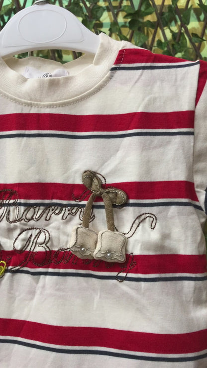 Imported Girls T Shirt & Red Shorts for Summer 6M to 3Y
