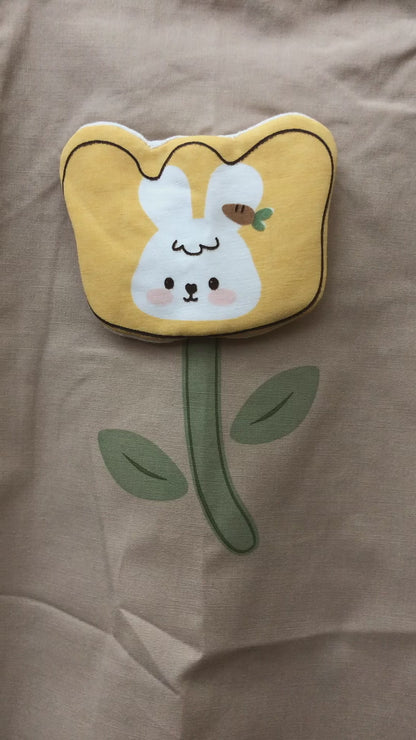 Beige Polka Dot Flower Dungaree Set Imported 6 to 24M
