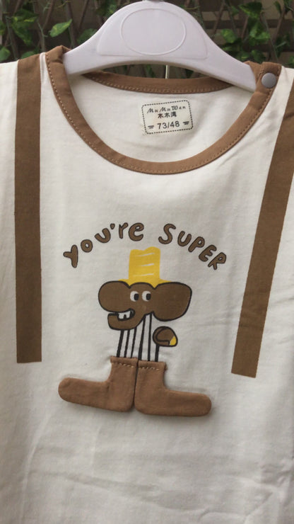 2Pc You’re Super Elephant Tee & Drawstring Shorts – 6M TO 24M