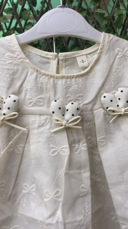 Embroidered Top with Beige Wide Leg Pants Set – 1 TO 6Y