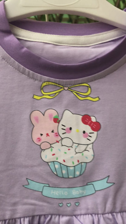 Imported Girls Tunic Top & Leggings for Summer 1 to 5Y