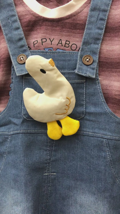 Duck Denim Dungaree Romper Set Imported 1 to 6Y
