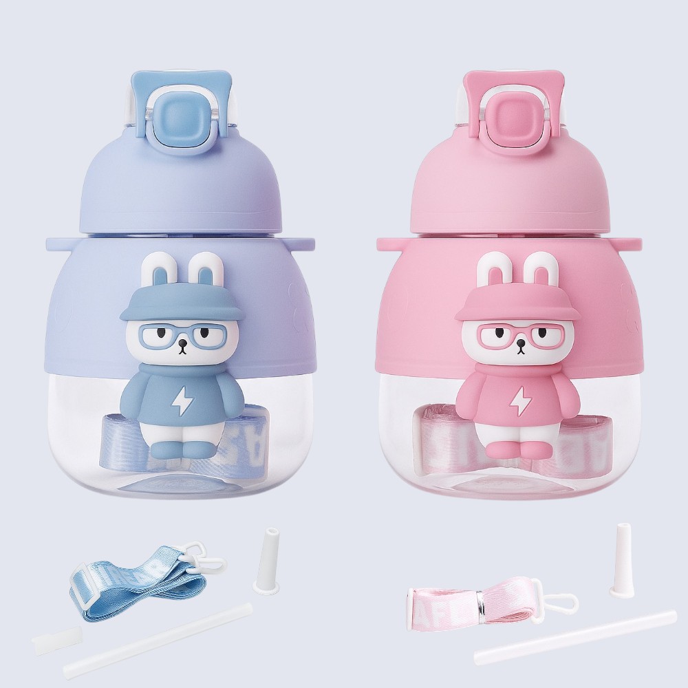 1000-ml-High-Quality-Imported-Kids-School-Water-Bottle-Straw-Extension-Strap-–-Leakproof-BPA-pink-and-blue-both-colors