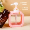 300ml Soap Dispenser Bottles Refillable Shampoo Shower Gel Liquid Soap Container Empty Lotion Bottles Hand Pump Soap Dispenser guided beage color variant