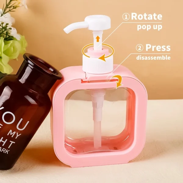 300ml Soap Dispenser Bottles Refillable Shampoo Shower Gel Liquid Soap Container Empty Lotion Bottles Hand Pump Soap Dispenser guided beage color variant