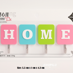 Home Wall Hooks for Hanging Keys - Strong Adhesive Steel Hooks - 4 Pieces - 2 Kg Capacity - Multipurpose - PunchScrew Free full picture