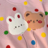 Autumn Korean Girls Polka Dot Sweat Shirt & Denim Jeans Set – Cotton Top Outfit characters