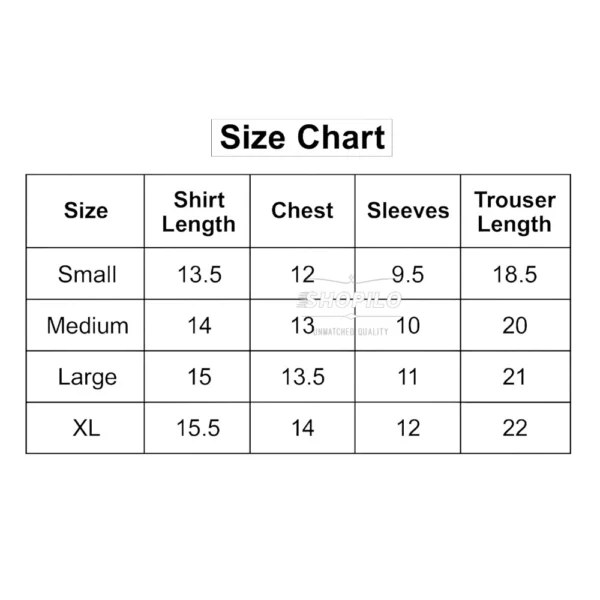 Autumn Korean Girls Polka Dot Sweat Shirt & Denim Jeans Set – Cotton Top Outfit size chart