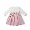 Hone Baby Smile Frock for Girls – Adorable Pink Party Dress, Knee Length, Cotton Blend backside