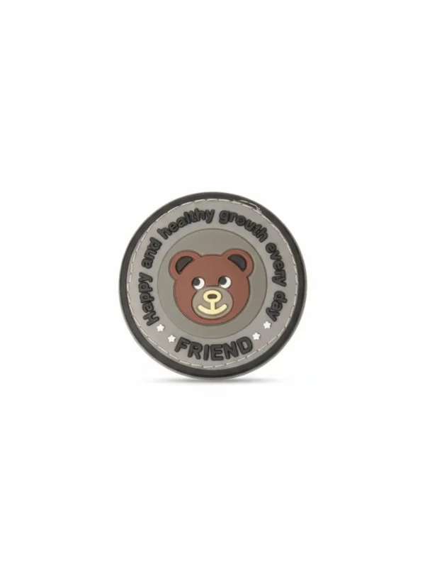 Imported Winter Hoodie Jacket for Kids – Hood & Bear Patch Design – Warm Outerwear front logo